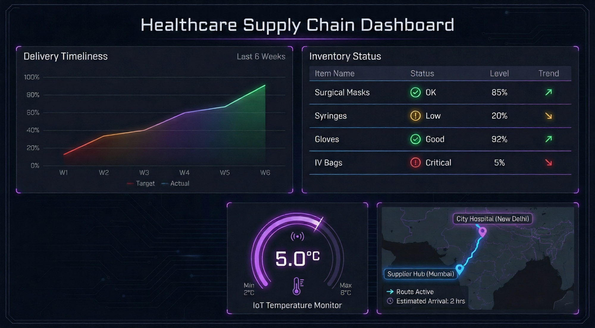 Healthcare Logistics mockup